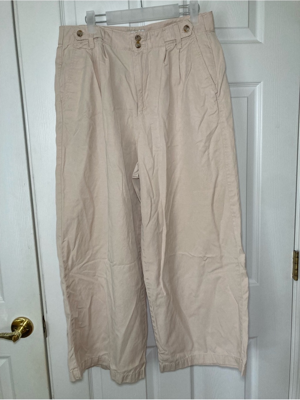 Madewell Harlow Wide-Leg Pants — Cream Sz 10p
